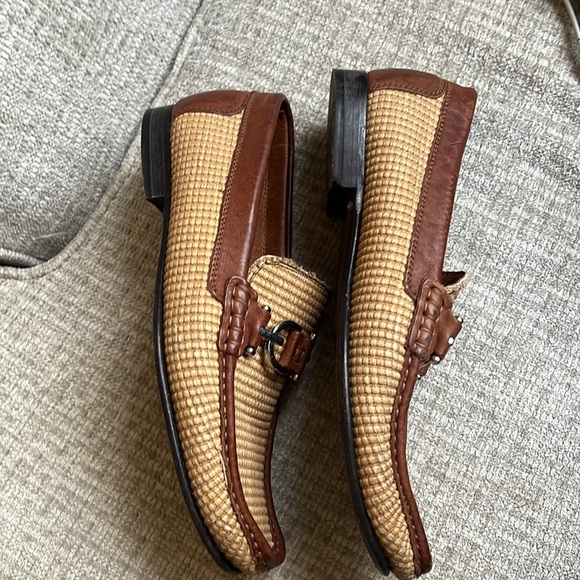 Donald J Pliner Dacio Men’s Beiges Horsebit Loafers Sz 9 Made In Italy - Picture 3 of 8